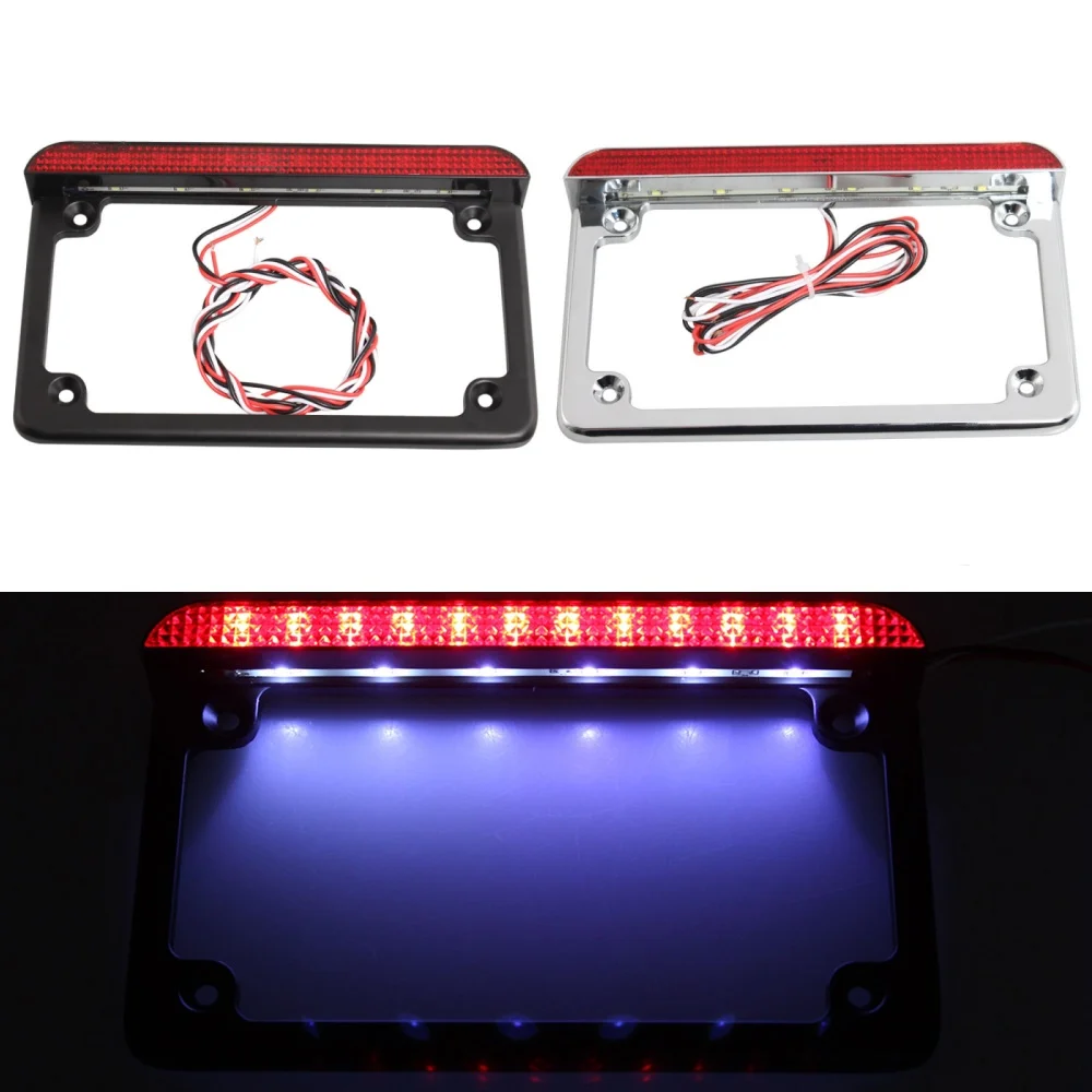 6" LED Motorbike Brake Lamp License Plate Mount Tag Bracket For Honda/For Suzuki/For Yamaha/For Kawasaki/For Harley Universal
6" LED Motorbike Brake Lamp License Plate Mount Tag Bracket For Honda/For Suzuki/For Yamaha/For Kawasaki/For Harley Universal