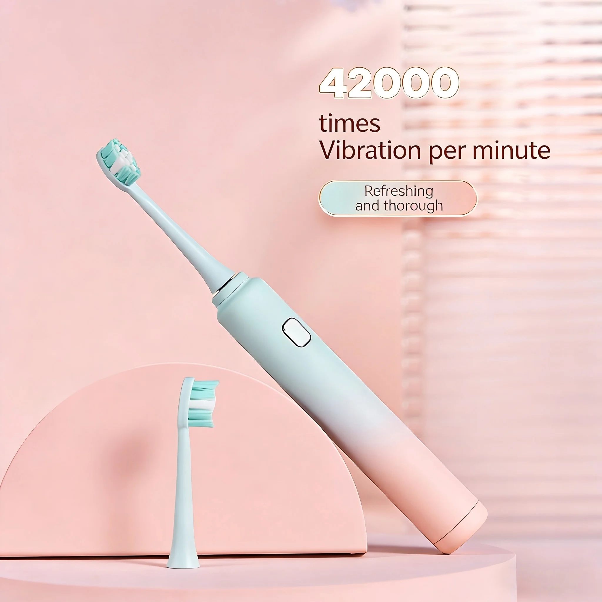 Sonic Electric Toothbrush, 2 Colors, 4 Brush Heads, IPX7 Waterproof, USB Charging, 5 Modes
Sonic Electric Toothbrush, 2 Colors, 4 Brush Heads, IPX7 Waterproof, USB Charging, 5 Modes