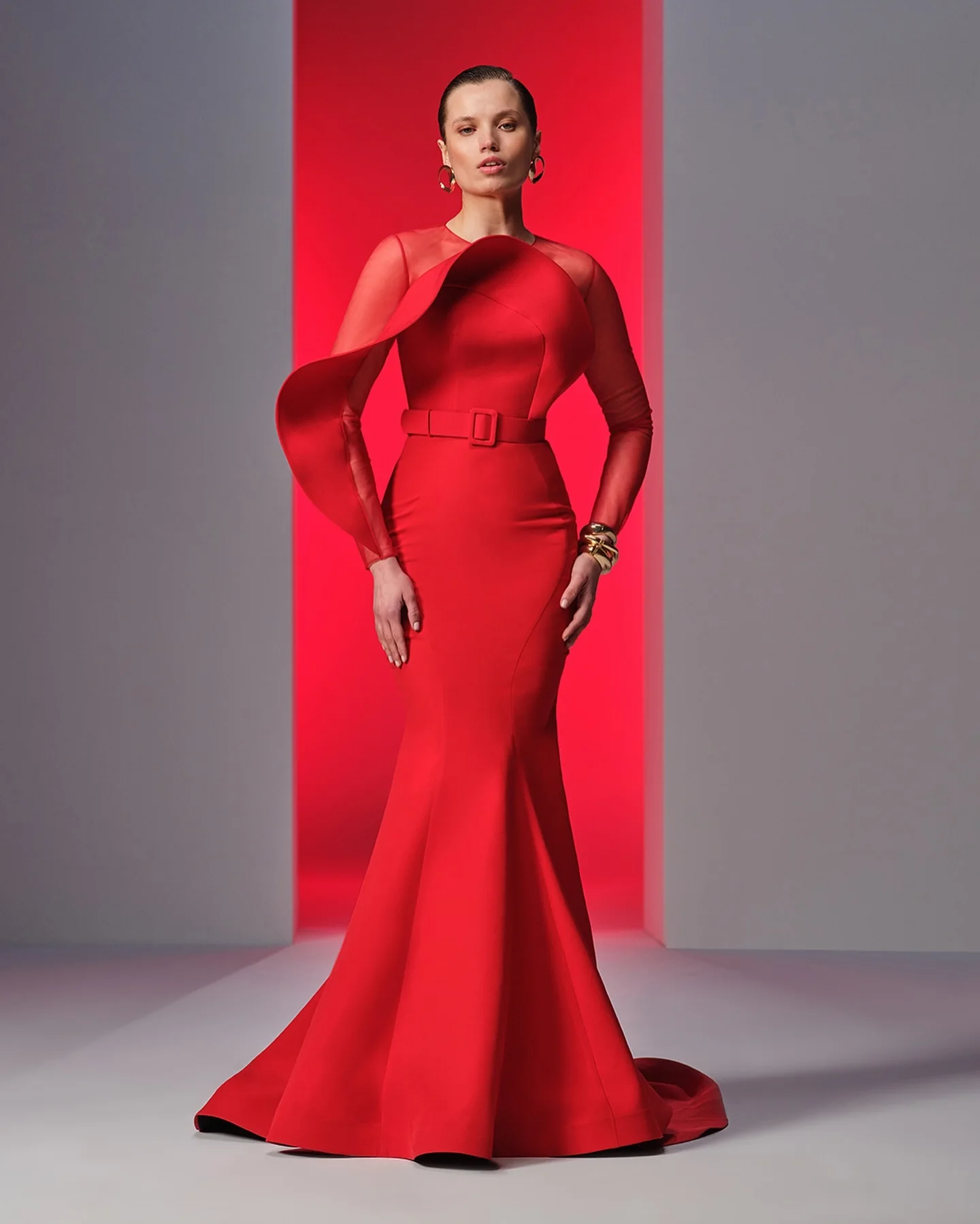 Customized Classic Mermaid Crew Neck Long Sleeves Belt Evening Dress Graceful Pleats Zipper Back Burgundy Vestido De Noche
Customized Classic Mermaid Crew Neck Long Sleeves Belt Evening Dress Graceful Pleats Zipper Back Burgundy Vestido De Noche