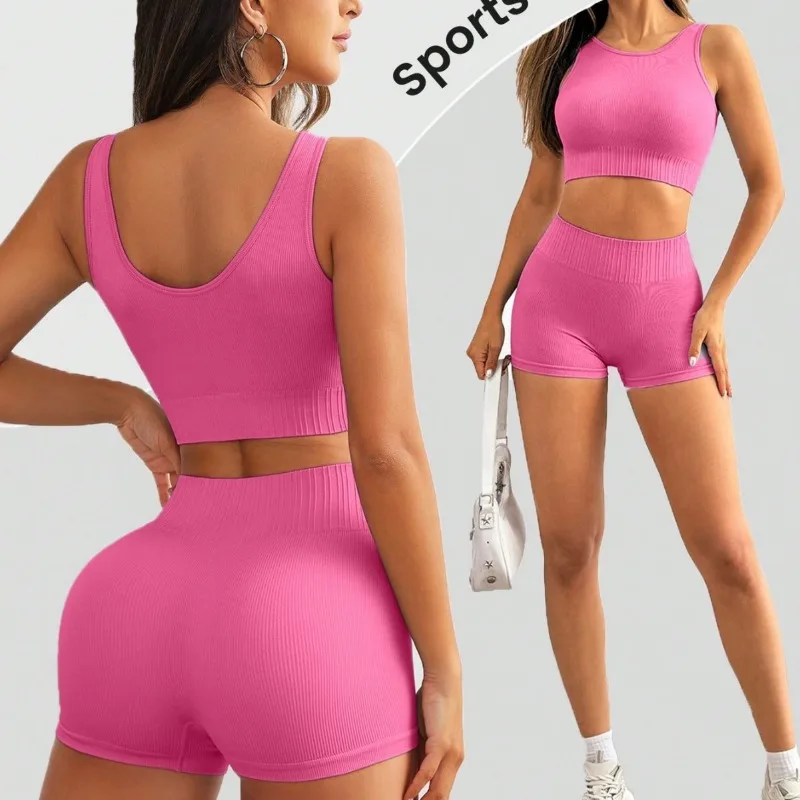 Sports high-waist butt-lifting shorts, high-elastic cropped vest, quick-dry fashionable casual set yoga outfit
Sports high-waist butt-lifting shorts, high-elastic cropped vest, quick-dry fashionable casual set yoga outfit