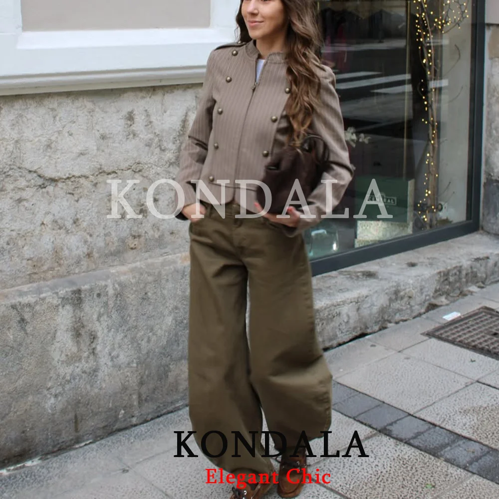 Женский модный полосатый приталенный блейзер KONDALA на молнии, новинка 2026 года, весна-осень, повседневный офисный блейзер в уличном стиле
Женский модный полосатый приталенный блейзер KONDALA на молнии, новинка 2026 года, весна-осень, повседневный офисный блейзер в уличном стиле