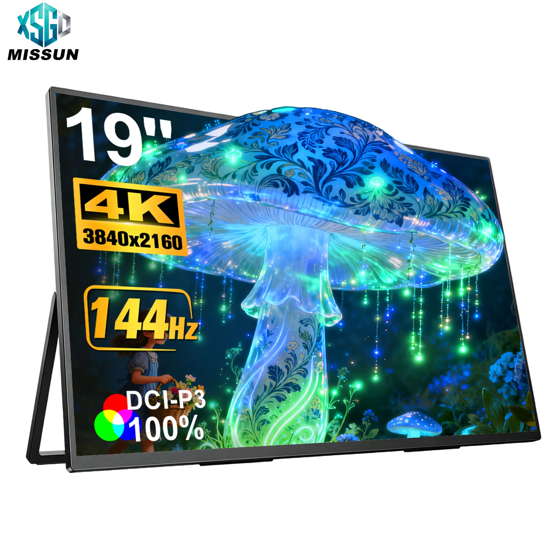 19" 4K Portable Monitor 3840x2160 130% DCI-P3 Thunderbolt USB-C HDMI for Phone, PS5, Laptop PC Second Screen Gaming Display
19" 4K Portable Monitor 3840x2160 130% DCI-P3 Thunderbolt USB-C HDMI for Phone, PS5, Laptop PC Second Screen Gaming Display