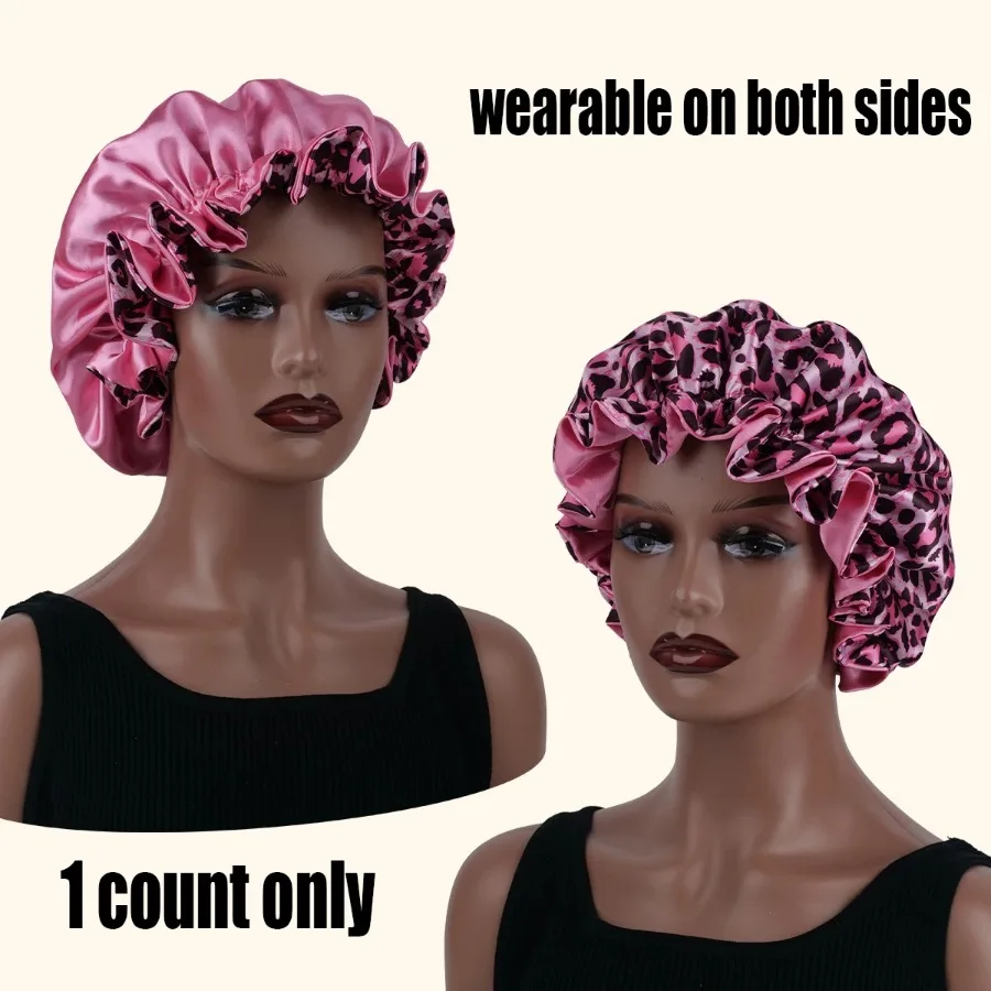 1PC Hair Bonnet Printed Leopard Double Layer Satin Splicing Hair Bonnet For Sleeping For Curly And Straight Hair
1PC Hair Bonnet Printed Leopard Double Layer Satin Splicing Hair Bonnet For Sleeping For Curly And Straight Hair