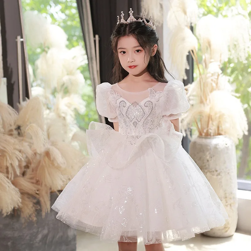 Flower Girl Princess Dress with Puffy Tulle2025Children's Dress with Ruffles for Birthday, Girls' Host, Piano Performance Dress
Flower Girl Princess Dress with Puffy Tulle2025Children's Dress with Ruffles for Birthday, Girls' Host, Piano Performance Dress