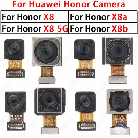 Selfie Front and Rear Back Camera For Huawei Honor X8 X8a X8b X8 5G Camera Module Backside View Replacement Spare Parts