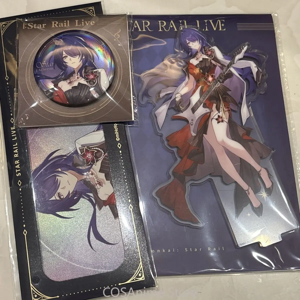 Official Honkai: Star Rail Acheron Concert Series Anime Cosplay Laser Ticket Badge Pins Brooch Acrylic Desktop Stand Figure Set
Official Honkai: Star Rail Acheron Concert Series Anime Cosplay Laser Ticket Badge Pins Brooch Acrylic Desktop Stand Figure Set