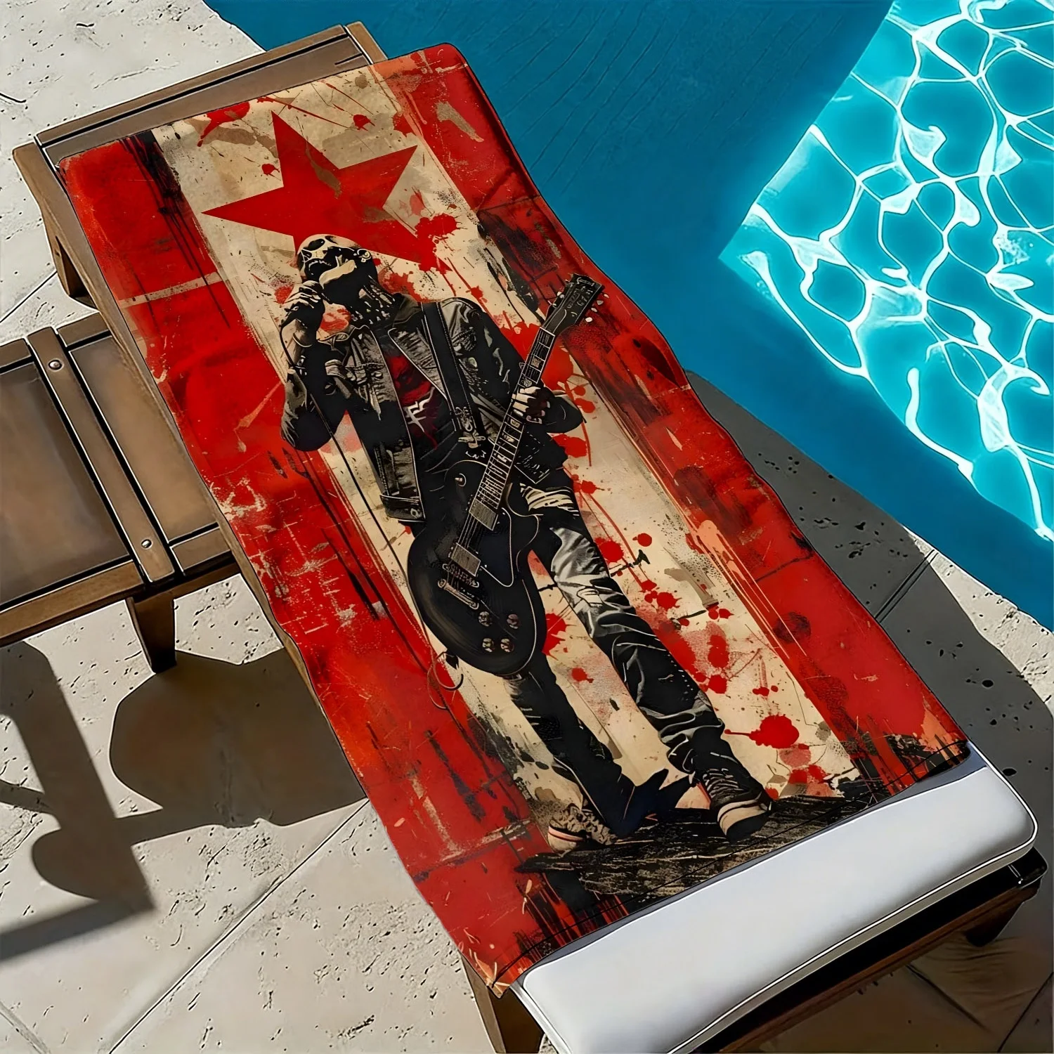 Doodle rock-style warrior pattern polyester microfiber beach towel is highly absorbent, suitable for swimming and beach outings
Doodle rock-style warrior pattern polyester microfiber beach towel is highly absorbent, suitable for swimming and beach outings