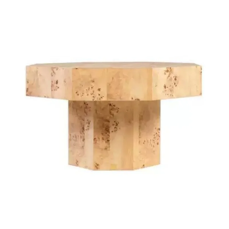 Simple carpenter-made wooden rural traditional-style room octagonal coffee table small space. Poplar bark coffee table.
Simple carpenter-made wooden rural traditional-style room octagonal coffee table small space. Poplar bark coffee table.