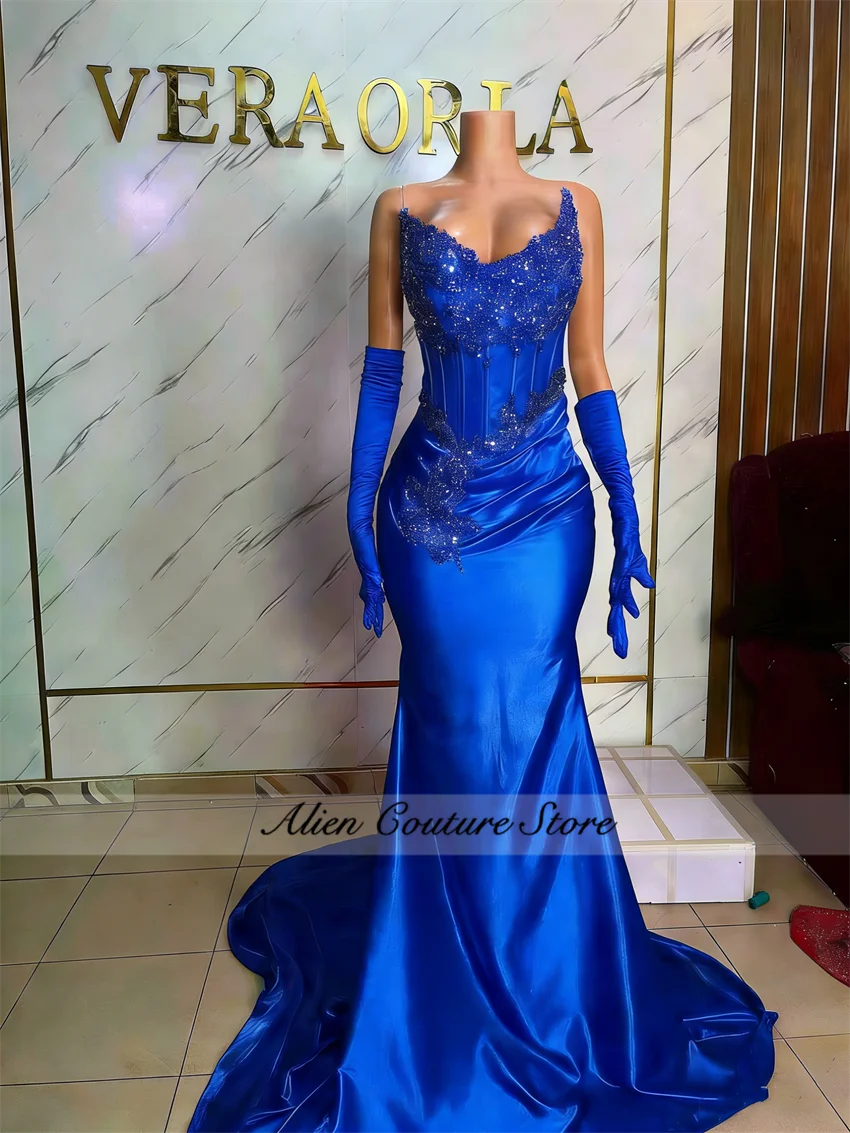 Royal Blue Diamonds Prom Dress Two Gloves Beading Crystals Wedding Reception Evening Gown Birthday Party Gown Lace-Up Customized
Royal Blue Diamonds Prom Dress Two Gloves Beading Crystals Wedding Reception Evening Gown Birthday Party Gown Lace-Up Customized