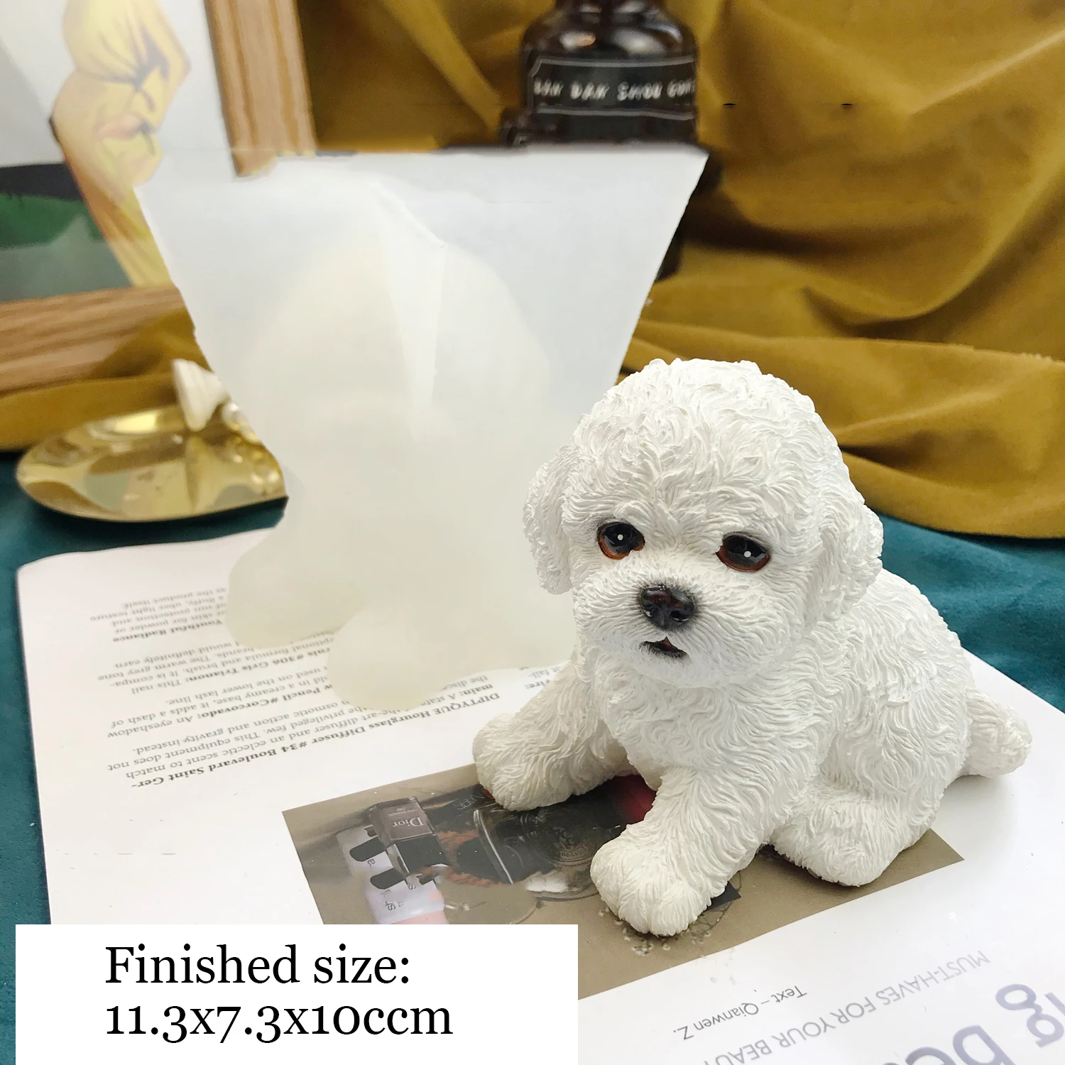 Полимерная креативная силиконовая форма Bichon Frise с орнаментом, искусственные формы для изготовления свечей, домашние инструменты для рукоделия
Полимерная креативная силиконовая форма Bichon Frise с орнаментом, искусственные формы для изготовления свечей, домашние инструменты для рукоделия