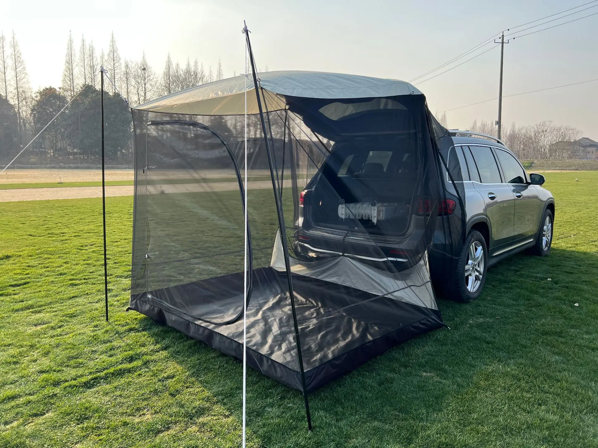 Multi-Person Outdoor Camping Car Rear Extension Tent Iron Rainproof Sunshade BBQ Family Shelter Accessory for Self-Driving Touri
Multi-Person Outdoor Camping Car Rear Extension Tent Iron Rainproof Sunshade BBQ Family Shelter Accessory for Self-Driving Touri