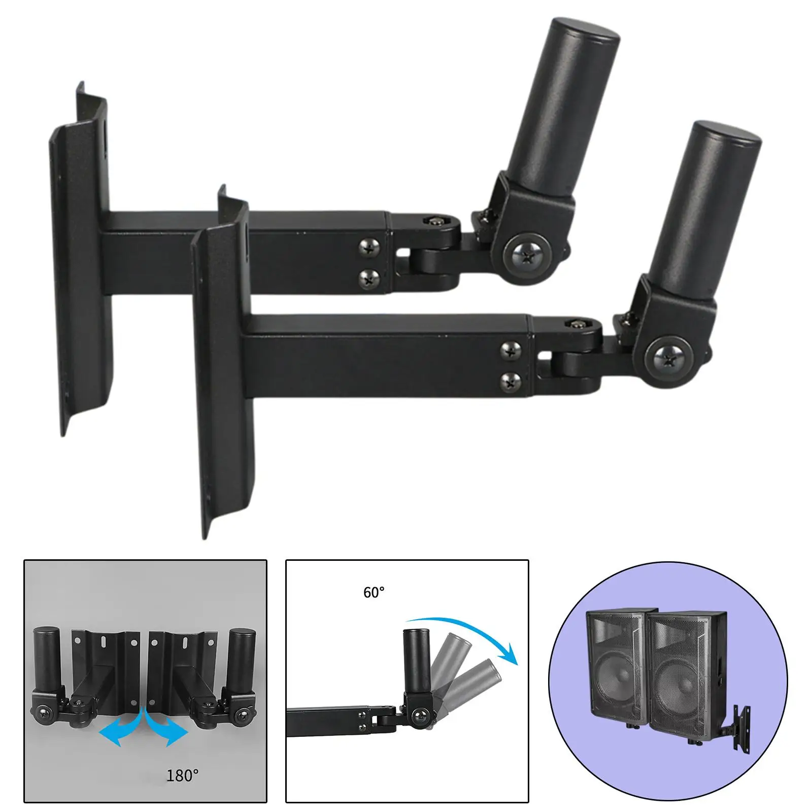 2Pcs Wall Mounted Speaker Bracket Rotatable Angle Metal Speaker Support for Home Theater Bedroom Living Room Audio Accessories
2Pcs Wall Mounted Speaker Bracket Rotatable Angle Metal Speaker Support for Home Theater Bedroom Living Room Audio Accessories