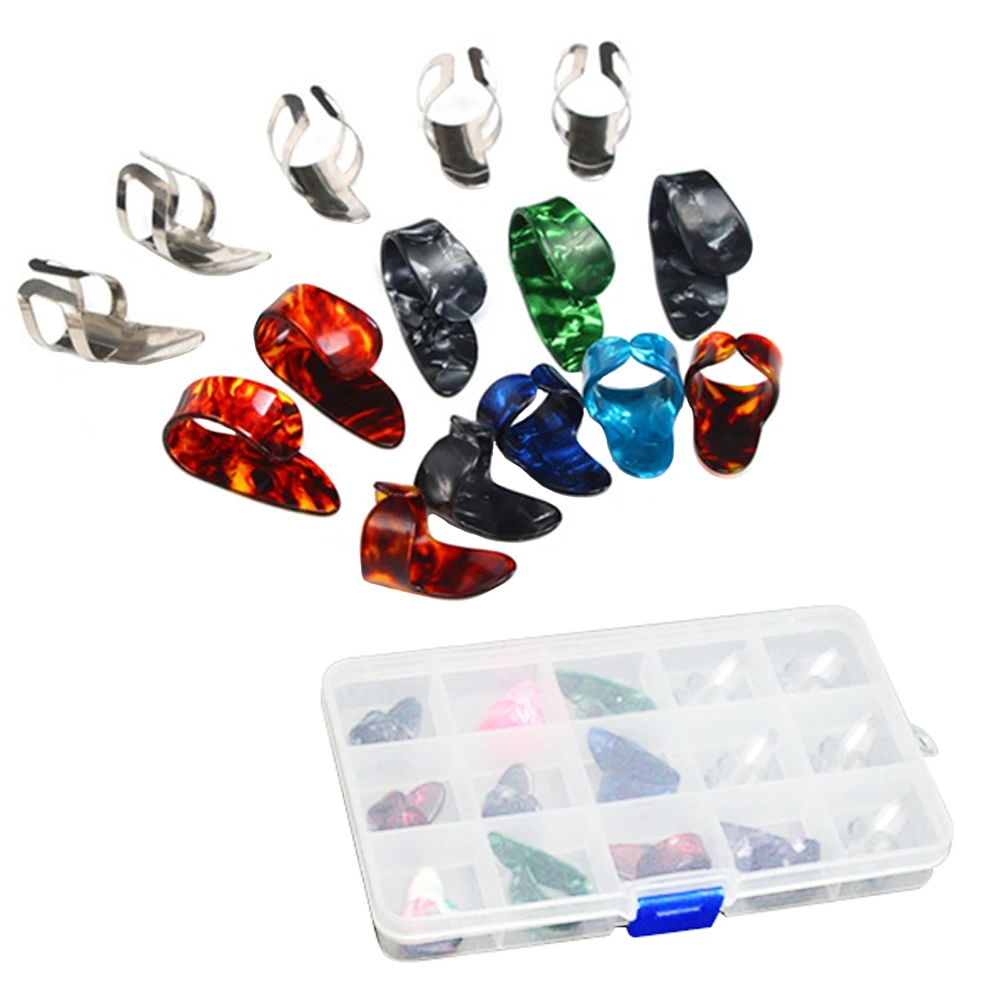 15pcs Guitar Finger Cots Set Picks for Thumb Lightweight Acoustic Premium Ultra Thin Durable Bass Accessories
15pcs Guitar Finger Cots Set Picks for Thumb Lightweight Acoustic Premium Ultra Thin Durable Bass Accessories