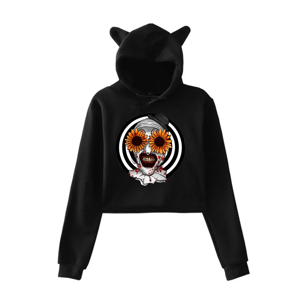 Terrifier Art the Clown Hoodie Vintage 90s Merch y2k Hoodies Sweatshirt for Girls Cat Ear Crop Pullover
Terrifier Art the Clown Hoodie Vintage 90s Merch y2k Hoodies Sweatshirt for Girls Cat Ear Crop Pullover