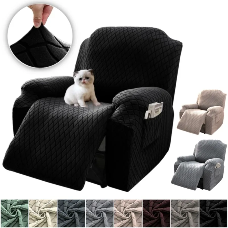 4pcs/set Diamond Grid Jacquard Recliner Chair Cover Elastic Split Sofa Covers Chair Slipcovers Durable Armchair Protector Decor
4pcs/set Diamond Grid Jacquard Recliner Chair Cover Elastic Split Sofa Covers Chair Slipcovers Durable Armchair Protector Decor