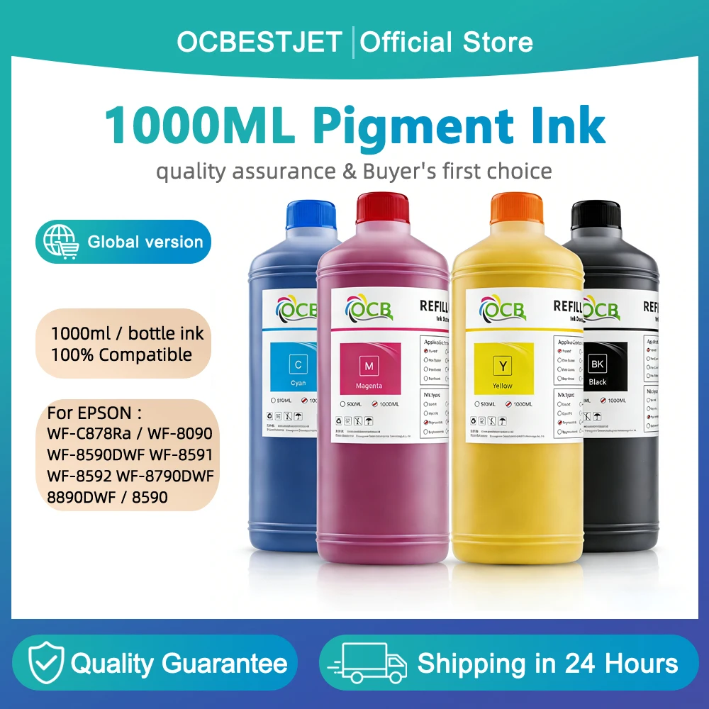 1000ml Pigment ink for EPSON WF-C878Ra WF-8090 WF-8590DWF WF-8591 WF-8592 WF-8790DWF WF-8890DWF WF-R8590 WF-R8591 printer
1000ml Pigment ink for EPSON WF-C878Ra WF-8090 WF-8590DWF WF-8591 WF-8592 WF-8790DWF WF-8890DWF WF-R8590 WF-R8591 printer