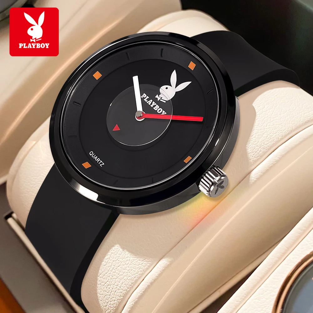 PLAYBOY Quartz Watches for Women Soft Silicone Strap Minimalist Luxury Brand Original Woman Watch Waterproof Ladies Watches 3059
PLAYBOY Quartz Watches for Women Soft Silicone Strap Minimalist Luxury Brand Original Woman Watch Waterproof Ladies Watches 3059