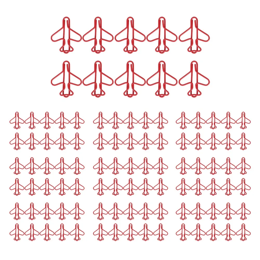 100Pcs Red Plane Shaped Paper Clips with Storage Box Multipurpose Cute Paper Clip 30*26mm PET Plastic-coated Wire
100Pcs Red Plane Shaped Paper Clips with Storage Box Multipurpose Cute Paper Clip 30*26mm PET Plastic-coated Wire
