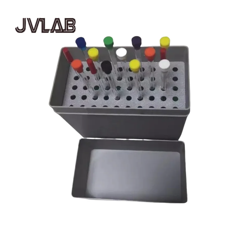NMR Tube Holder Storage Box Micro Tube Holder Inspection Box Capillary 3/5mm Suitable 6mm Aperture Color Random JVLAB
NMR Tube Holder Storage Box Micro Tube Holder Inspection Box Capillary 3/5mm Suitable 6mm Aperture Color Random JVLAB