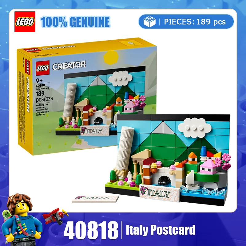 LEGO Creative универсальная серия 40818, итальянская открытка для мальчиков и девочек, строительные блоки, игрушка в подарок
LEGO Creative универсальная серия 40818, итальянская открытка для мальчиков и девочек, строительные блоки, игрушка в подарок