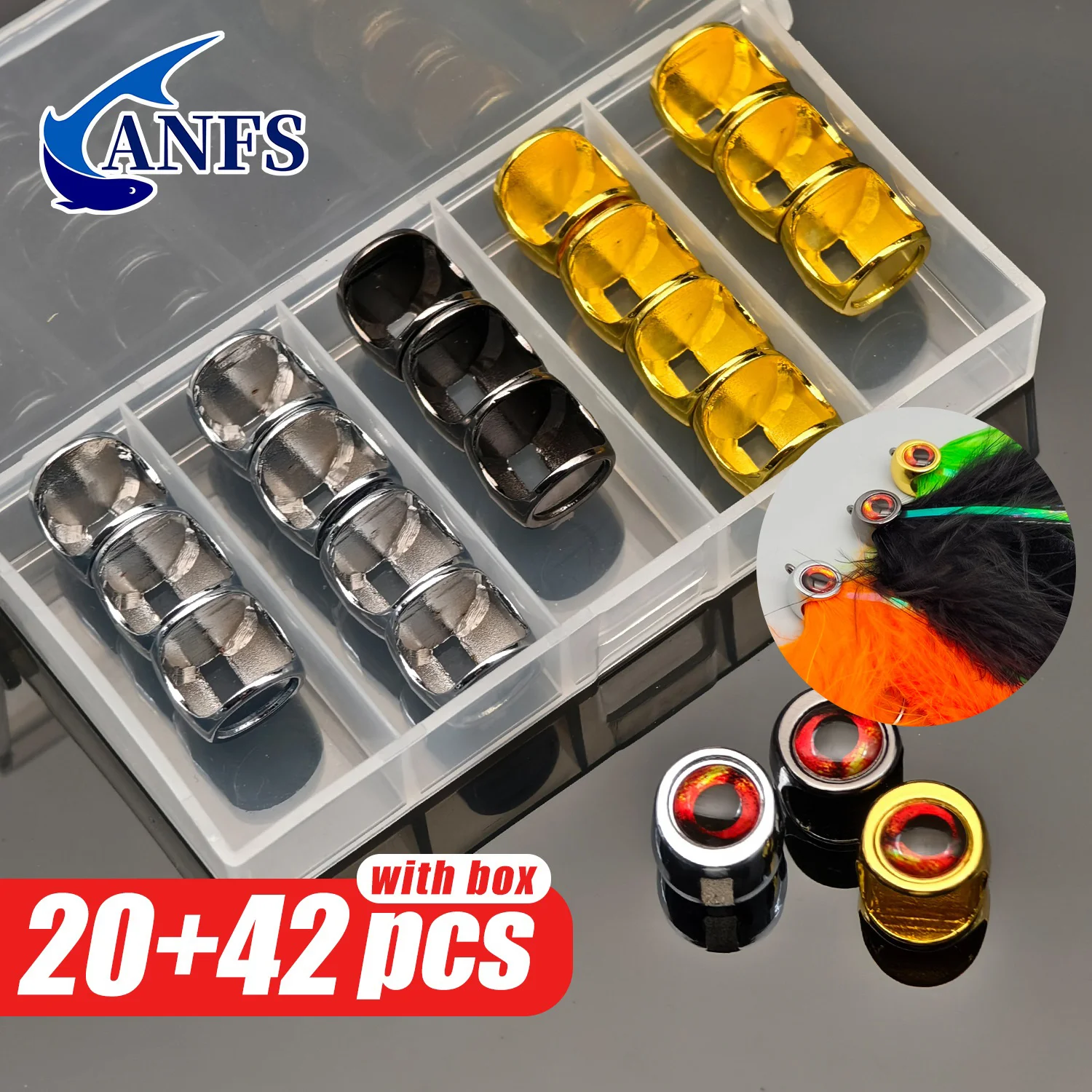 ANFS 20 шт./25 шт. рыбные маски из цинкового сплава, прочные для стримерных морских мушек - включает в себя 3D рыбьи глаза, 42 шт./56 шт.
ANFS 20 шт./25 шт. рыбные маски из цинкового сплава, прочные для стримерных морских мушек - включает в себя 3D рыбьи глаза, 42 шт./56 шт.