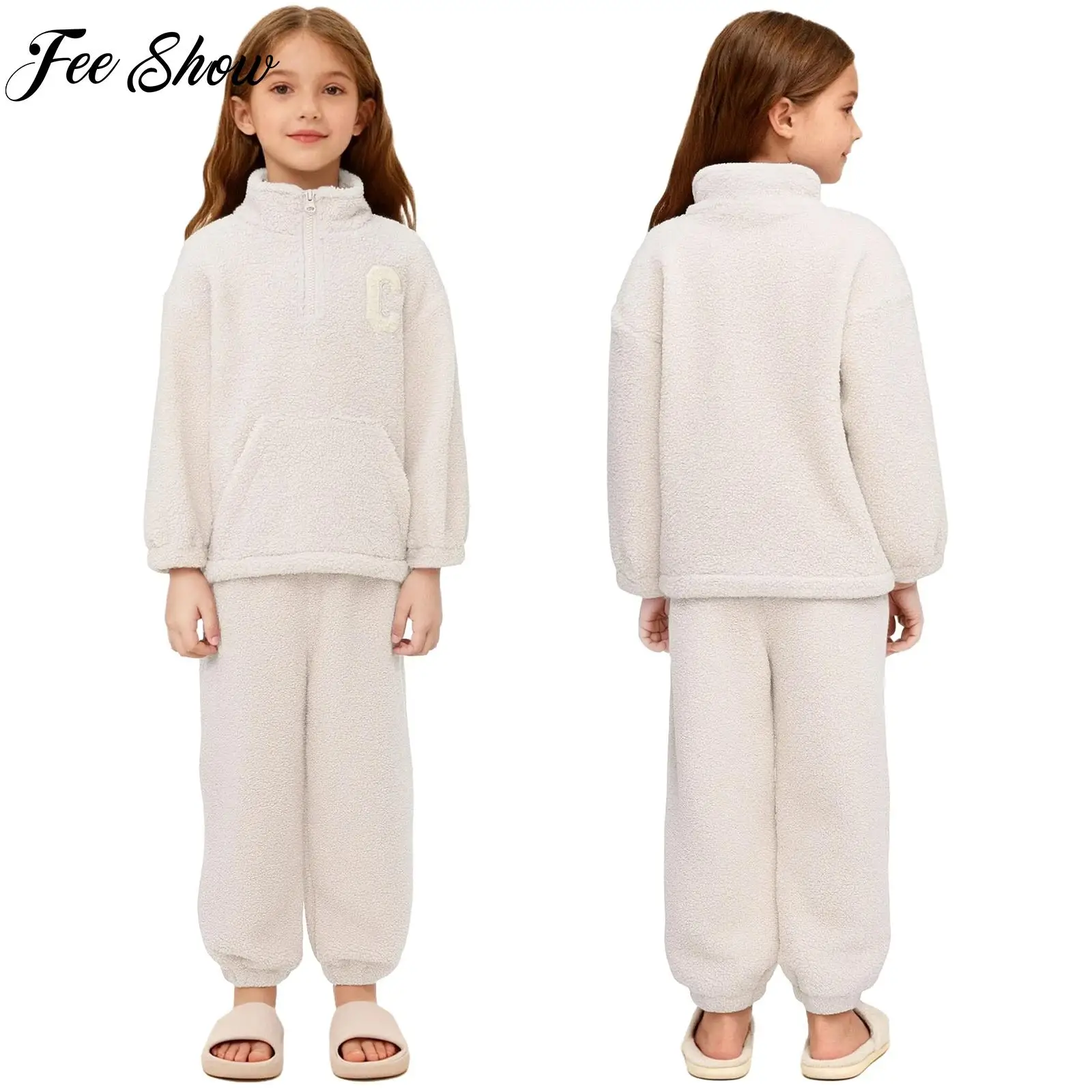 Child Girls Warm Fleece Casual Clothes Set Long Sleeve Pocket Sweatshirt with Pants for Home Sports Outdoor Running Daily Wear
Child Girls Warm Fleece Casual Clothes Set Long Sleeve Pocket Sweatshirt with Pants for Home Sports Outdoor Running Daily Wear