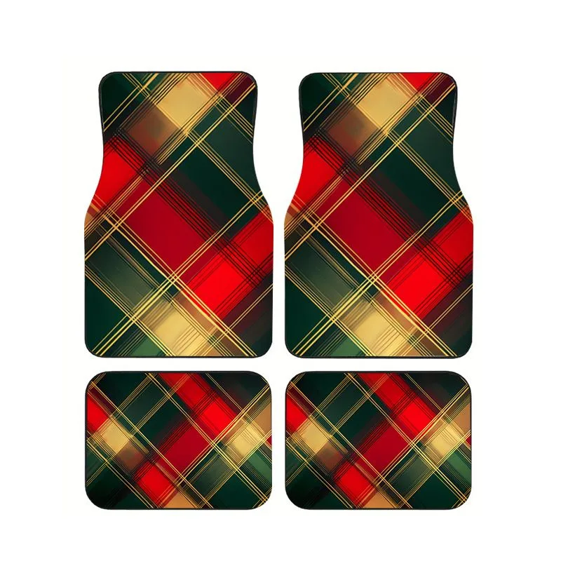 Festive Christmas Tartan Plaid Pattern Car Floor Mats Set Universal Non-slip Auto Foot Mats
Festive Christmas Tartan Plaid Pattern Car Floor Mats Set Universal Non-slip Auto Foot Mats
