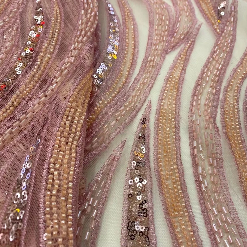 Handmade French Lace Fabric Embroidery Sequins Pearls Tulle Beaded Lace Fabric Nigeria Lace Fabric For Wedding Party TS1206
Handmade French Lace Fabric Embroidery Sequins Pearls Tulle Beaded Lace Fabric Nigeria Lace Fabric For Wedding Party TS1206