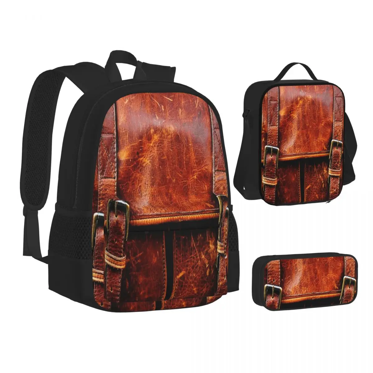 LEATHER Backpacks Students Bookbag School Bags Kids Rucksack Lunch Bag Pen Bag Three-Piece Set
LEATHER Backpacks Students Bookbag School Bags Kids Rucksack Lunch Bag Pen Bag Three-Piece Set