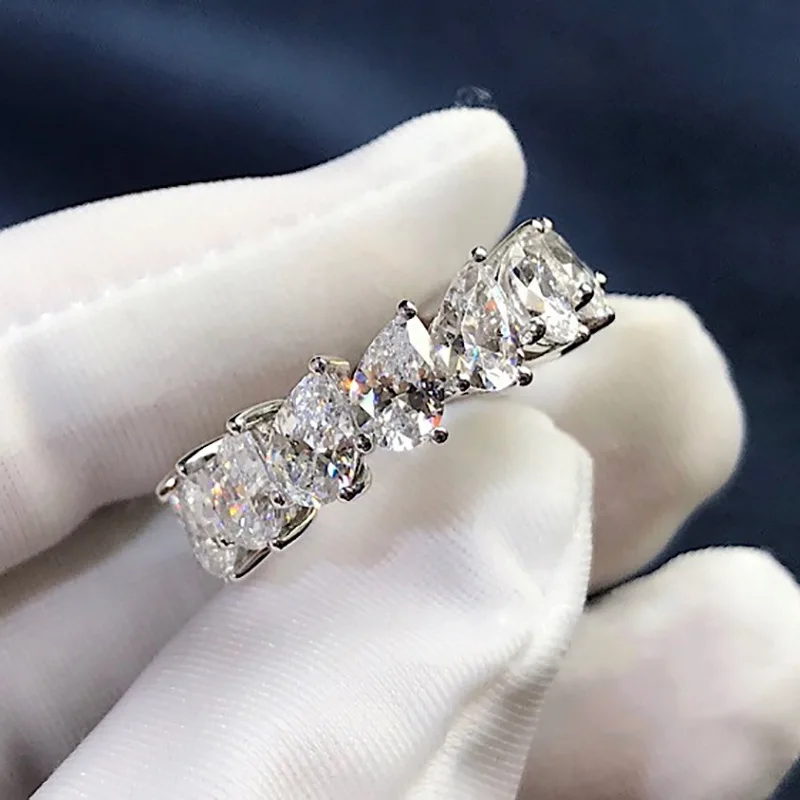 Eternity Pear Cut Simulated Diamond cz ring 925 Sterling silver Engagement Wedding Band Rings for women men Party Jewelry
Eternity Pear Cut Simulated Diamond cz ring 925 Sterling silver Engagement Wedding Band Rings for women men Party Jewelry