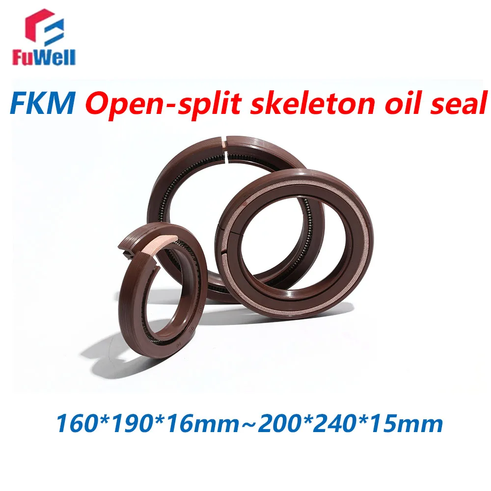 FuWell FKM Open Split Type Oil Seal O-Ring Stern Shaft Fluorine Rubber Skeleton Oil Seal O-Ring Combination Gasket ID 160~200mm
FuWell FKM Open Split Type Oil Seal O-Ring Stern Shaft Fluorine Rubber Skeleton Oil Seal O-Ring Combination Gasket ID 160~200mm