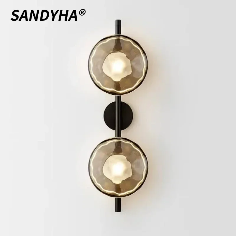 SANDYHA Modern Circular Glass Wall Lamp Home Decor LED Lighting Fixture for Bedroom Living Room Entrance And Corridor Wall Light
SANDYHA Modern Circular Glass Wall Lamp Home Decor LED Lighting Fixture for Bedroom Living Room Entrance And Corridor Wall Light