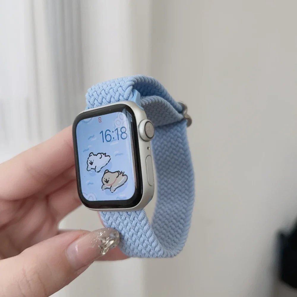 Nice elastic nylon For Apple Watch band women Series Ultra 10/9/8/7/6/5 38mm 40mm 41mm 42mm 44mm 45mm 46mm 49mm for iwatch Strap
Nice elastic nylon For Apple Watch band women Series Ultra 10/9/8/7/6/5 38mm 40mm 41mm 42mm 44mm 45mm 46mm 49mm for iwatch Strap