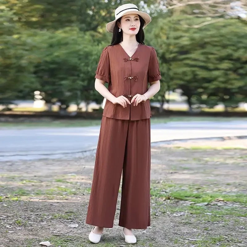 Cotton Linen Ladies Trouser Promotion Co Ord Groups of Clothes New in Matching Chic and Elegant Full Women's Pants Two Piece Set
Cotton Linen Ladies Trouser Promotion Co Ord Groups of Clothes New in Matching Chic and Elegant Full Women's Pants Two Piece Set
