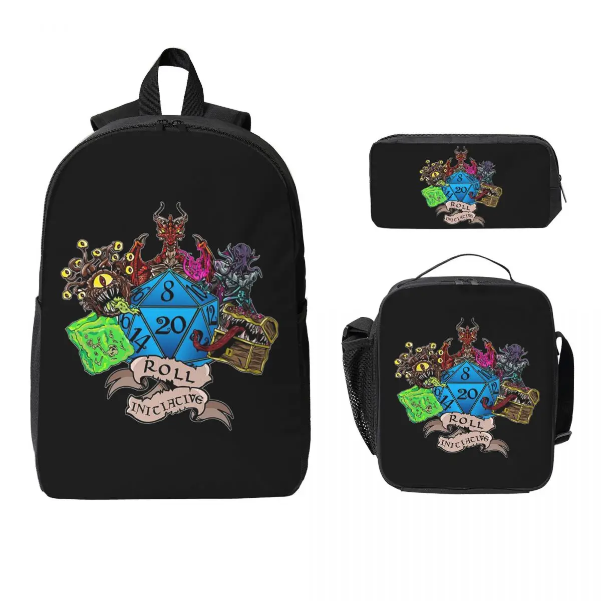 Roll Initiative Dungeon And Dragon Backpack BookBag School Bag Computer Shoulder Bags 3ps Insulated Lunch Bag Pencil Case
Roll Initiative Dungeon And Dragon Backpack BookBag School Bag Computer Shoulder Bags 3ps Insulated Lunch Bag Pencil Case
