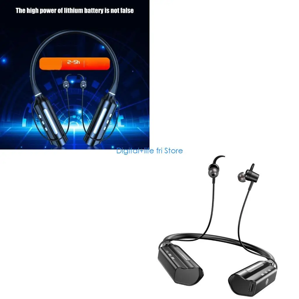 E06D Аккумулятор 6000 мАч Bluetooth-совместимые усовершенствованные беспроводные спортивные наушники 5.2 с мощным басом
E06D Аккумулятор 6000 мАч Bluetooth-совместимые усовершенствованные беспроводные спортивные наушники 5.2 с мощным басом