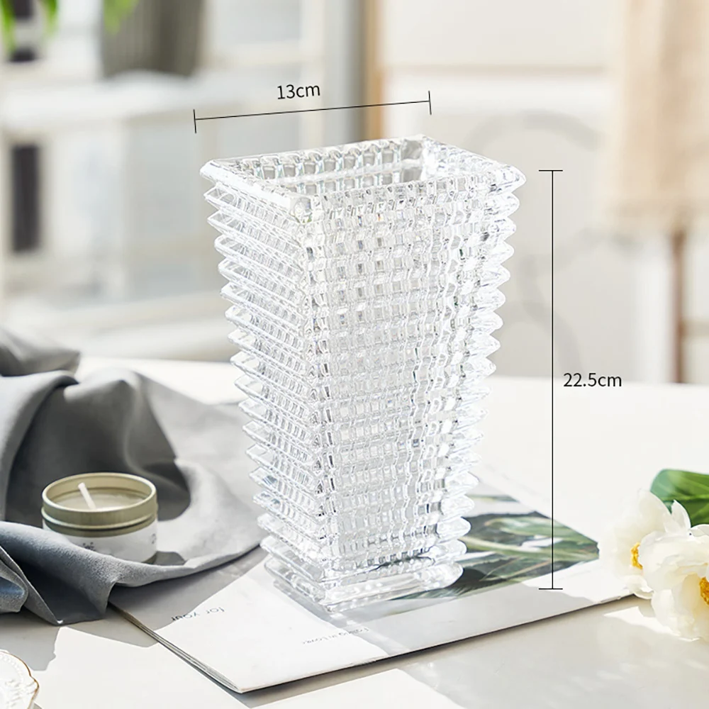 ABJT-Nordic Luxury Crystal Vase Flower Arrangement Container Desktop Decoration Rectangular Flower Arrangement Vases
ABJT-Nordic Luxury Crystal Vase Flower Arrangement Container Desktop Decoration Rectangular Flower Arrangement Vases