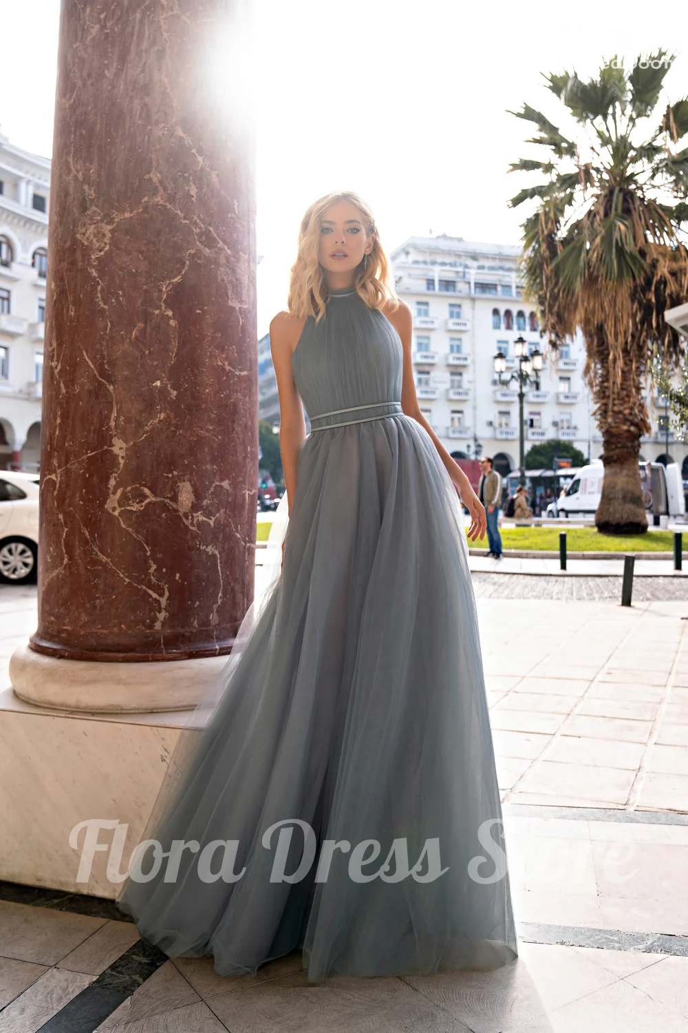 Скромные трапециевидные тюлевые платья для выпускного вечера с лямкой на шее, индивидуальные вечерние платья без рукавов, Дубай, длинное вечернее платье с открытой спиной, Саудовская Аравия 
Скромные трапециевидные тюлевые платья для выпускного вечера с лямкой на шее, индивидуальные вечерние платья без рукавов, Дубай, длинное вечернее платье с открытой спиной, Саудовская Аравия