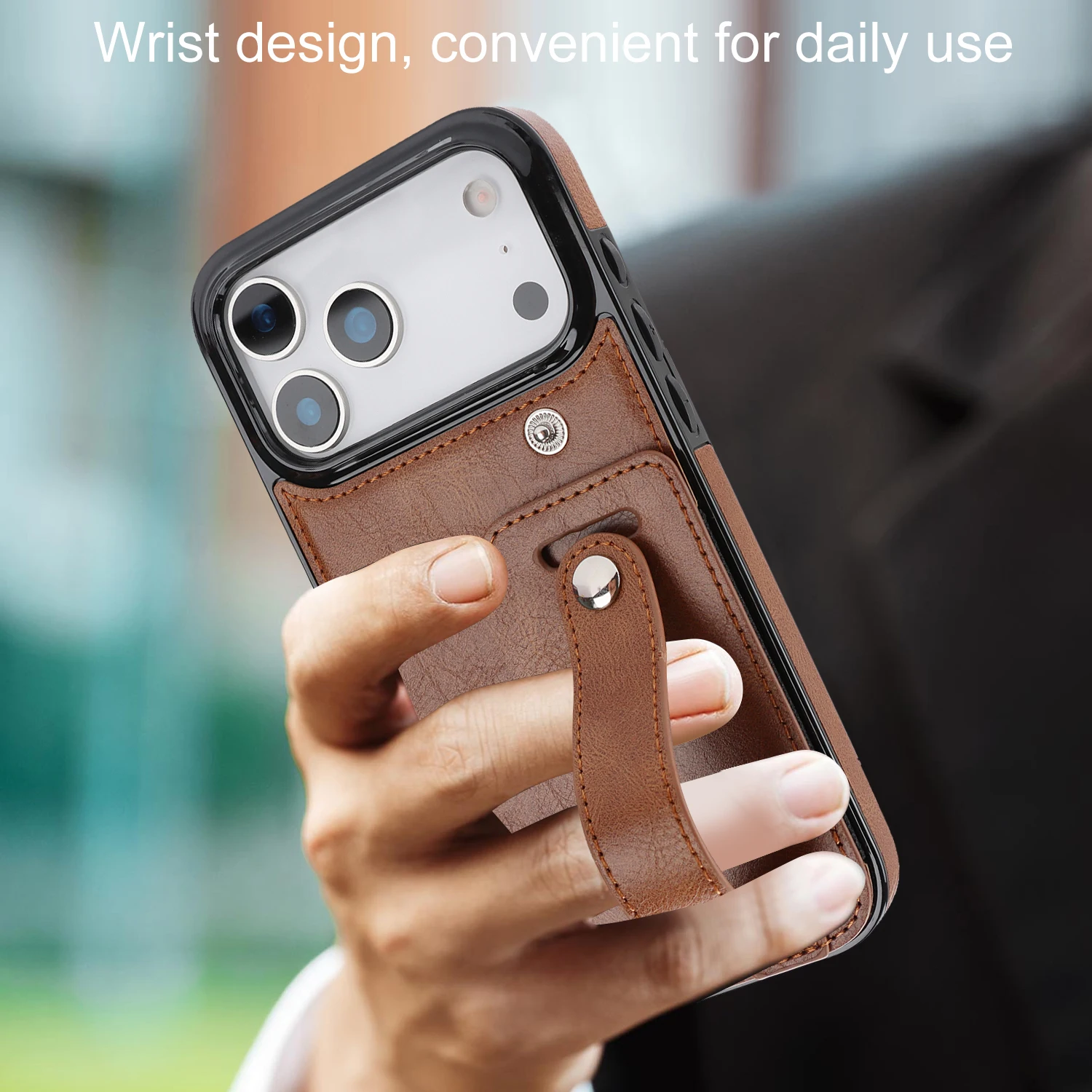 Retro Leather Hand Strap Card Holder Wallet Case for iPhone 17 Pro Max 16 15 14 13 12 11, Wristband Kickstand Phone Cover Funda
Retro Leather Hand Strap Card Holder Wallet Case for iPhone 17 Pro Max 16 15 14 13 12 11, Wristband Kickstand Phone Cover Funda
