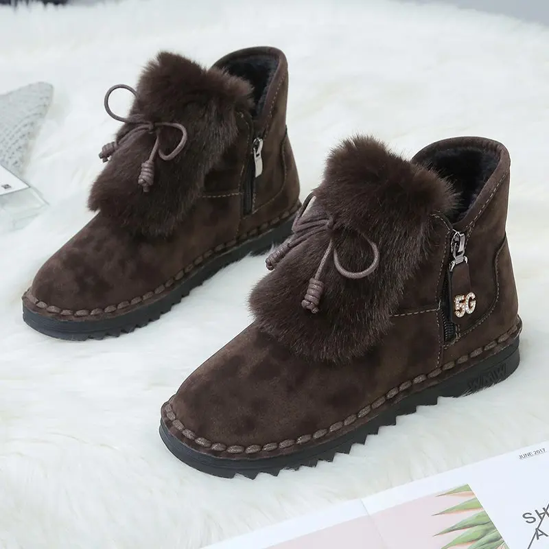 Women's Snow Boots with Laces Lace-up Shoes for Woman Rhinestone Booties Ankle Elegant Low Heels Gothic New Rock Fashion Furry
Women's Snow Boots with Laces Lace-up Shoes for Woman Rhinestone Booties Ankle Elegant Low Heels Gothic New Rock Fashion Furry