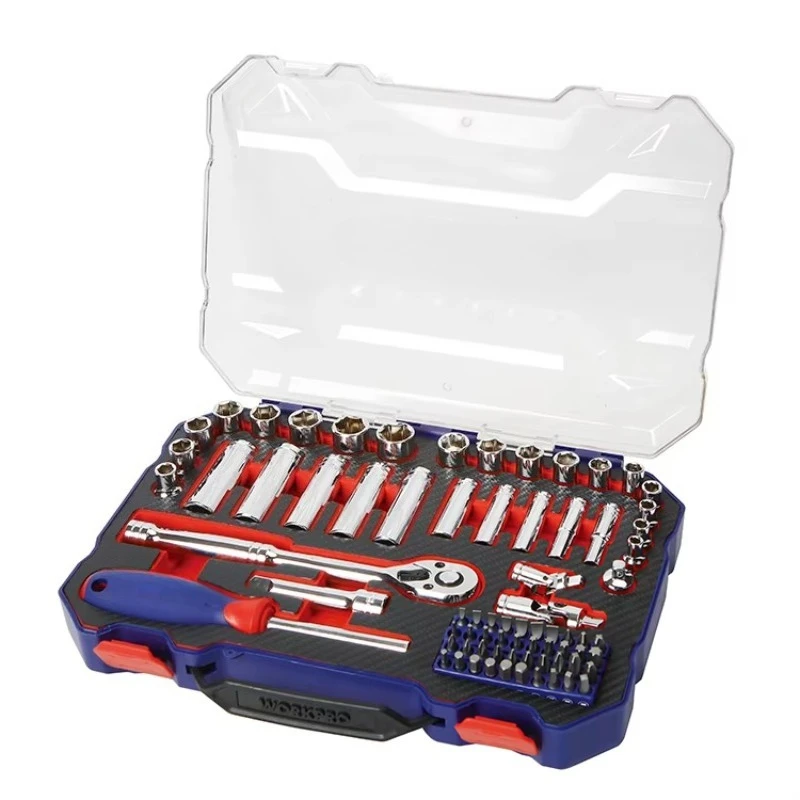 75-PC Ratchet Handle Metric Sockets Set Manual Mechanic Tool Hand-Powered
75-PC Ratchet Handle Metric Sockets Set Manual Mechanic Tool Hand-Powered