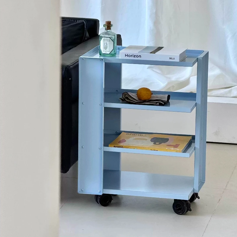 Mobile trolley wrought iron sofa side table modern simple bedside table small coffee table light
Mobile trolley wrought iron sofa side table modern simple bedside table small coffee table light