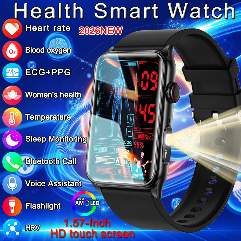2026New Sports Mode SmartWatch Men LED Flashlight Sleep Monitoring Sports Mode Women's Health Bluetooth Call Smart Watch Men
2026New Sports Mode SmartWatch Men LED Flashlight Sleep Monitoring Sports Mode Women's Health Bluetooth Call Smart Watch Men