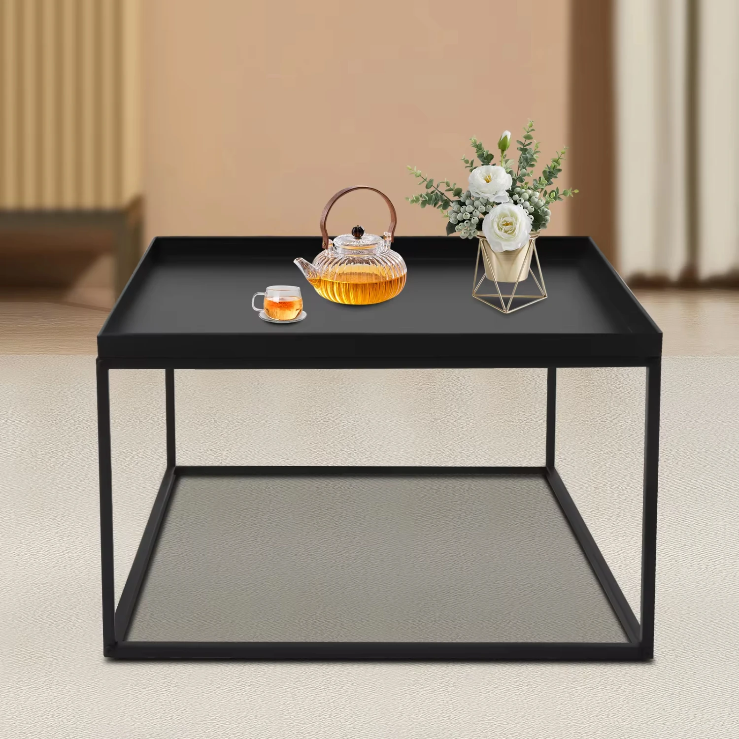 Tray Metal End Table Sofa Table Small Side Table Anti-Rust and Waterproof Outdoor and Indoor Snack Table Accent Coffee Table
Tray Metal End Table Sofa Table Small Side Table Anti-Rust and Waterproof Outdoor and Indoor Snack Table Accent Coffee Table