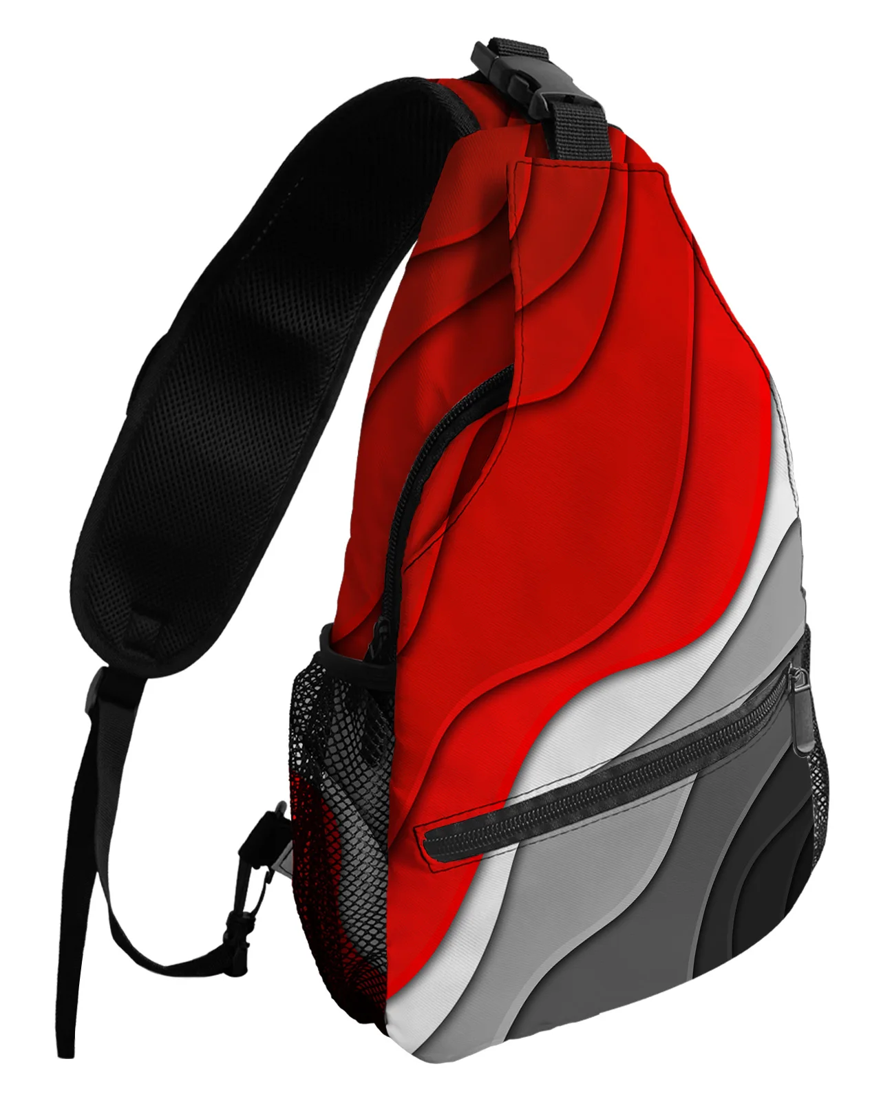 Red Black Gradient Geometric Abstract Chest Bags For Women Men Waterproof Messenger Bags Travel Sport One Shoulder Crossbody Bag
Red Black Gradient Geometric Abstract Chest Bags For Women Men Waterproof Messenger Bags Travel Sport One Shoulder Crossbody Bag