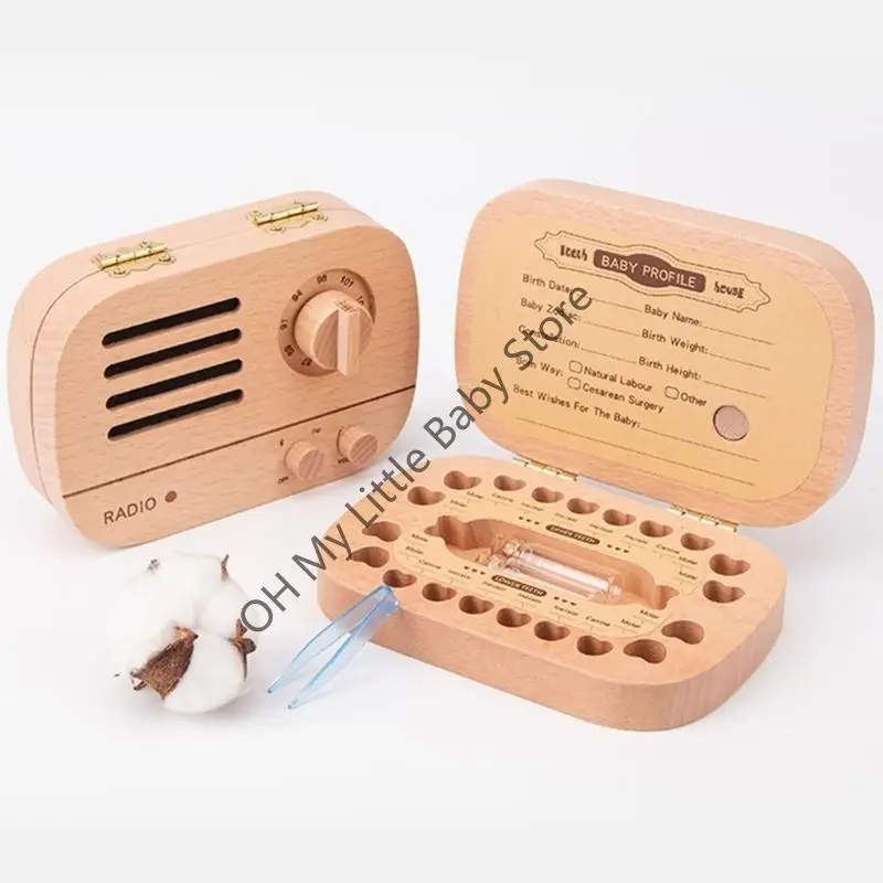 Wooden Baby Tooth Storage Box Baby Retro Radio Milk Teeth Box Chirldren Boys Girls Baby Souvenirs Gifts
Wooden Baby Tooth Storage Box Baby Retro Radio Milk Teeth Box Chirldren Boys Girls Baby Souvenirs Gifts