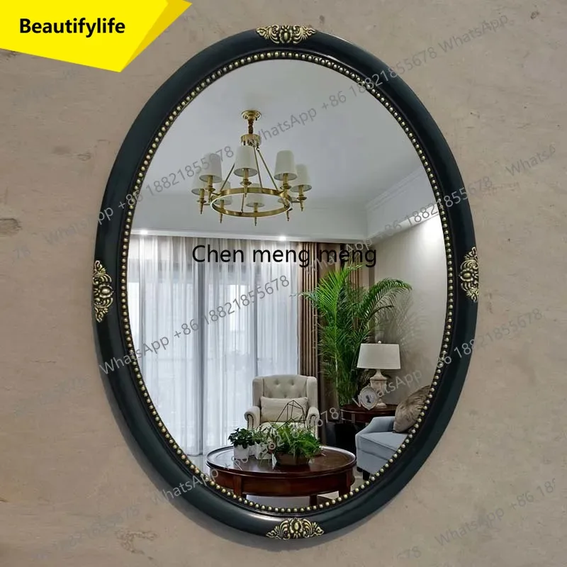 a17 European American country retro oval bathroom mirror, wall-mounted vanity vanity makeup mirror
a17 European American country retro oval bathroom mirror, wall-mounted vanity vanity makeup mirror