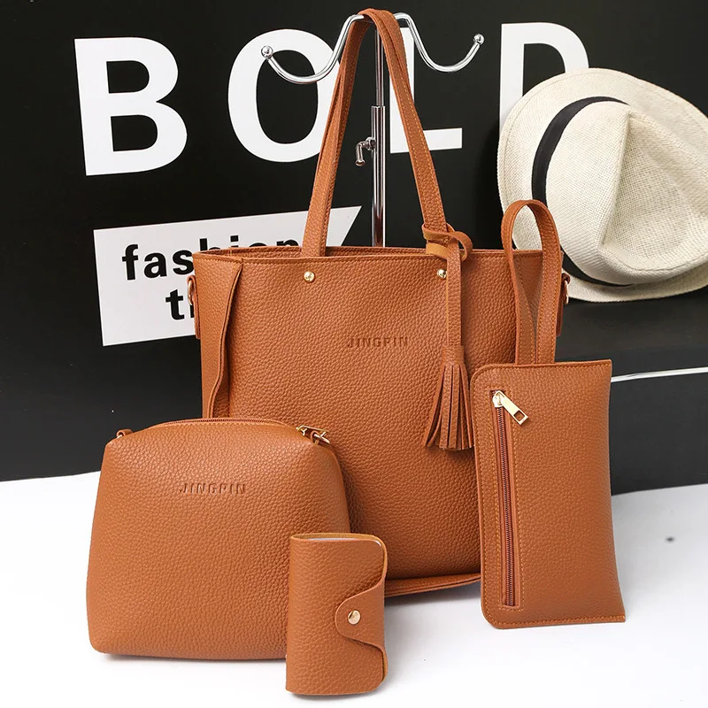 2025 New Lychee Pattern 4-Piece Women's Bag Set - Stylish Minimalist European & American Style - Large Capacity Tote Handbag
2025 New Lychee Pattern 4-Piece Women's Bag Set - Stylish Minimalist European & American Style - Large Capacity Tote Handbag