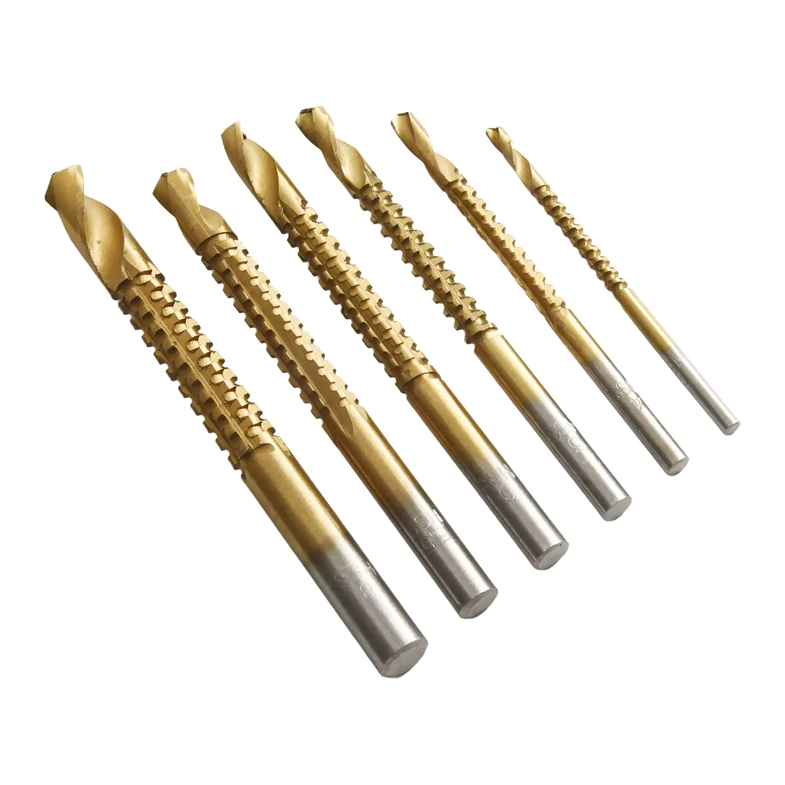6 Piece High Speed Steel Drill Bit Kit with Spiral Design for Enhanced Cutting Efficiency in Multiple Materials
6 Piece High Speed Steel Drill Bit Kit with Spiral Design for Enhanced Cutting Efficiency in Multiple Materials