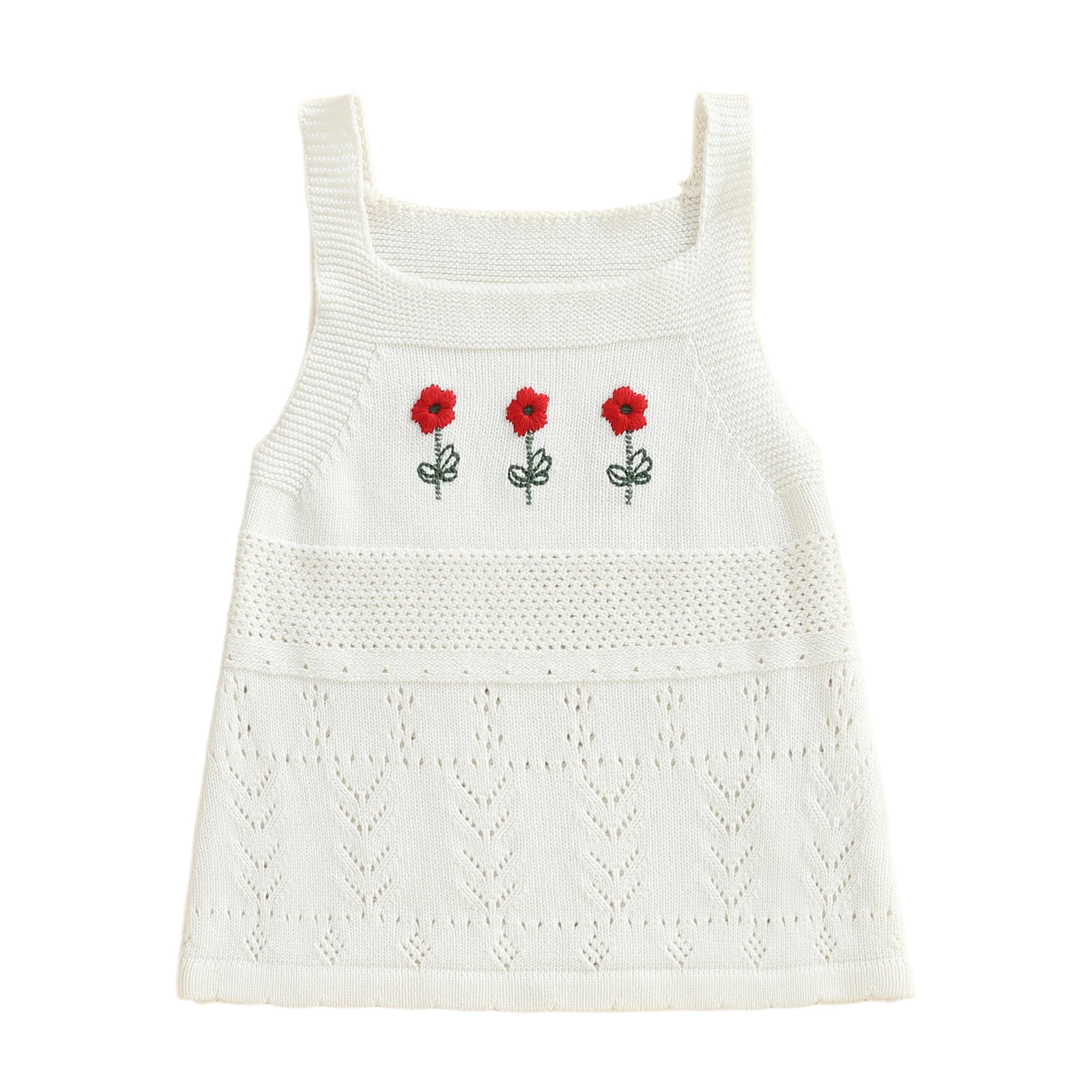 Вязаное платье для маленьких девочек, платье трапециевидной формы без рукавов с цветочной вышивкой, милая летняя одежда
Вязаное платье для маленьких девочек, платье трапециевидной формы без рукавов с цветочной вышивкой, милая летняя одежда